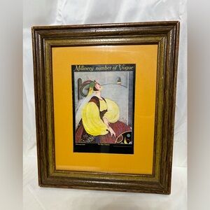 1916 VOGUE COVER Reprint Wood Frame 10” x 12”
